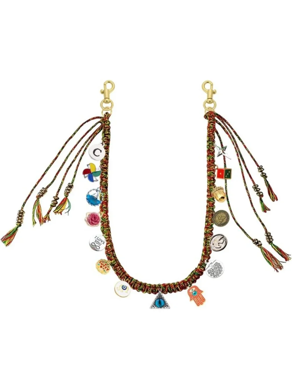 Stylish Beaded Rope Bag Extender Chain for Handbags, Purses & Backpacks